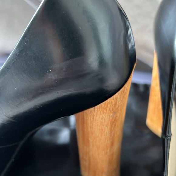 [YSL] black wooden pointed heels - size 8.5 - Picture 3 of 5